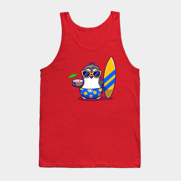 Cute Penguin Summer Tank Top by Catalyst Labs